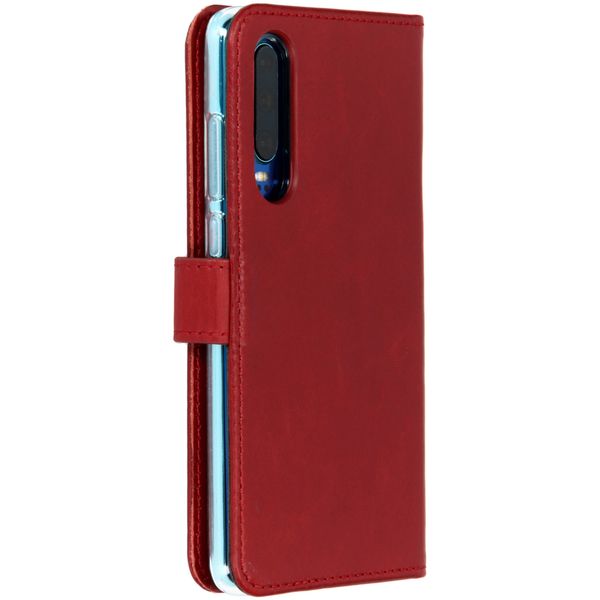 Selencia Echt Lederen Bookcase Huawei P30 - Rood