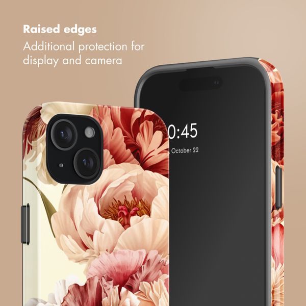 Selencia Vivid Back Cover Apple iPhone 15 - Vintage Peony