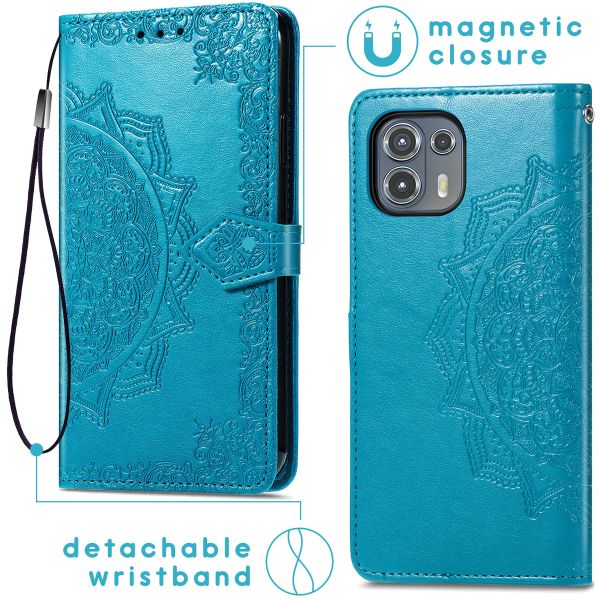 imoshion Mandala Bookcase Motorola Moto Edge 20 Lite - Turquoise