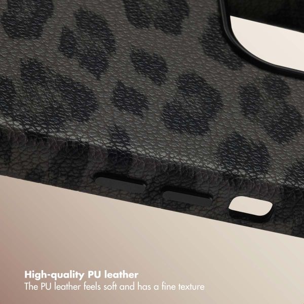 Selencia Sabi Back Cover Panther Print with MagSafe Apple iPhone 14 - Midnight Black