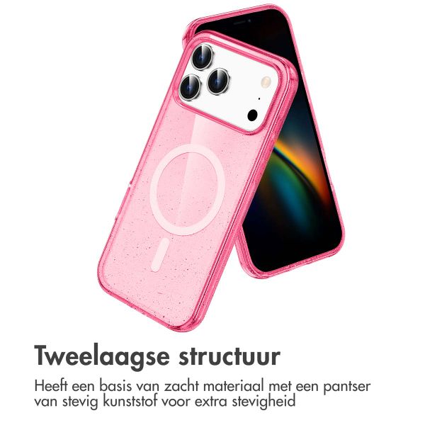 imoshion Sparkle Backcover met MagSafe Apple iPhone 17 Pro Max - Roze