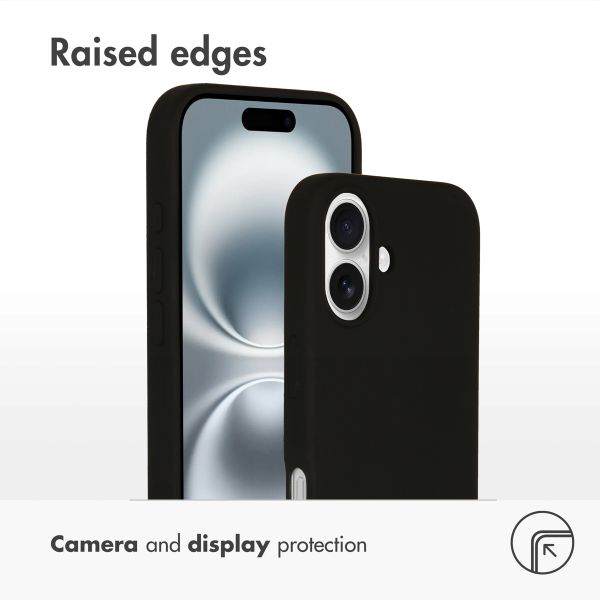 Accezz Liquid Silicone Back Cover with MagSafe Apple iPhone 16 - Black