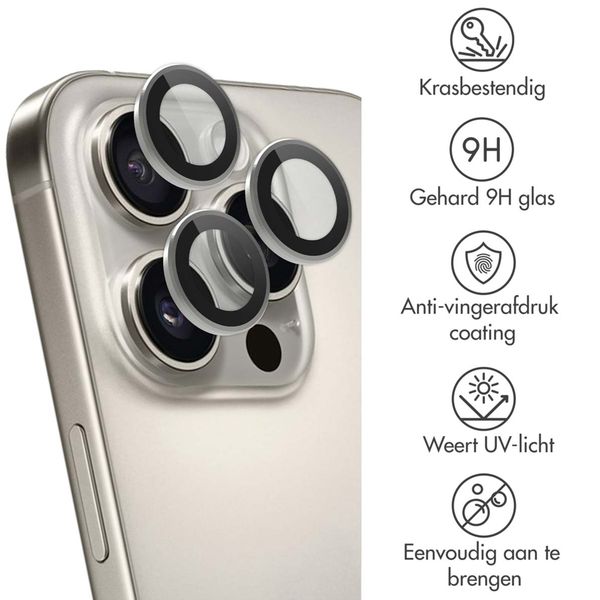 imoshion 2 Pack Camera lens protector Apple iPhone 16 Pro / 16 Pro Max - Natural / Titanium