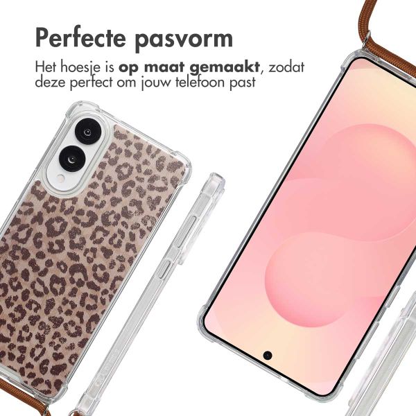 imoshion Design hoesje met koord Samsung Galaxy S25 Edge - Leopard Mood