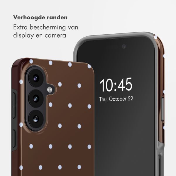 Selencia Vivid Backcover met MagSafe Samsung Galaxy S26 FE - Happy Dots Chocolate