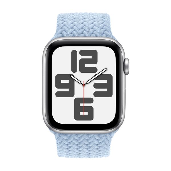 Apple Gevlochten solobandje Apple Watch | 38/40/41/42 mm - Maat 5 - Light Blue
