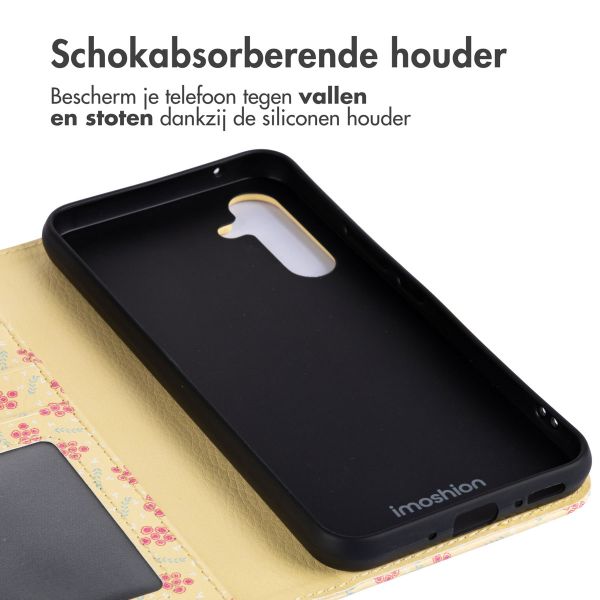 imoshion Design Bookcase Samsung Galaxy A55 - Sunny Yellow Petite Flowers