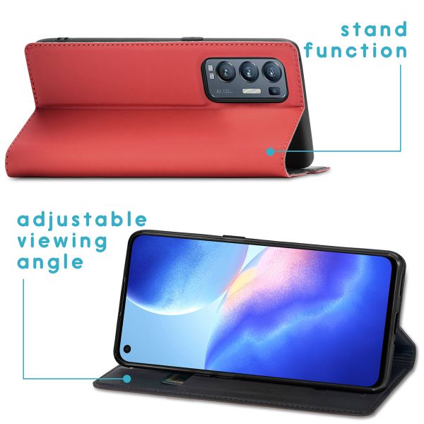 imoshion Slim Folio Bookcase Oppo Find X3 Neo - Rood