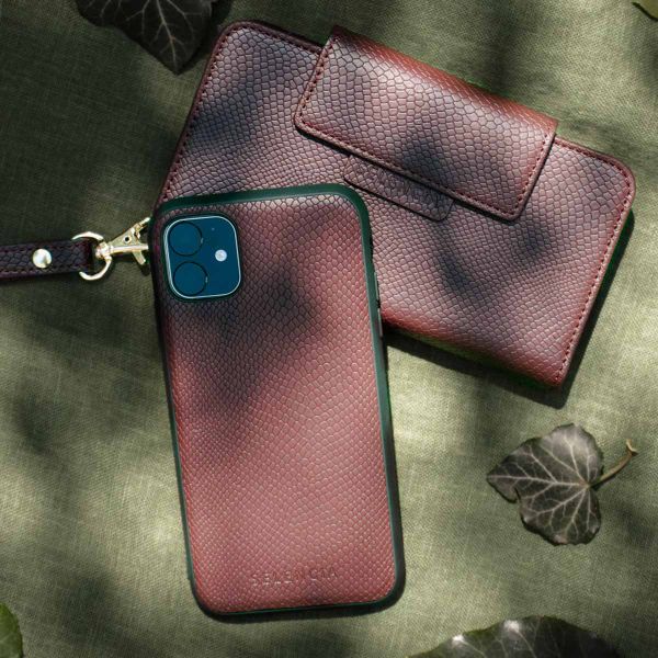 Selencia Llyr 2-in-1 Uitneembare Slang Bookcase Apple iPhone 13 Pro - Donkerrood