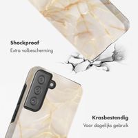 Selencia Vivid Tough Backcover Samsung Galaxy S21 FE - Golden Beige Marble