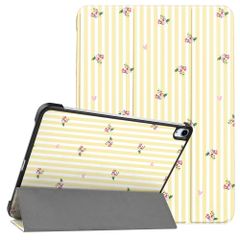 imoshion Design Trifold Bookcase Apple iPad Air 11 inch (2026) M4 / (2025) M3 / (2024) M2 / Air 5 (2022) / Air 4 (2020) - Garden Stripes