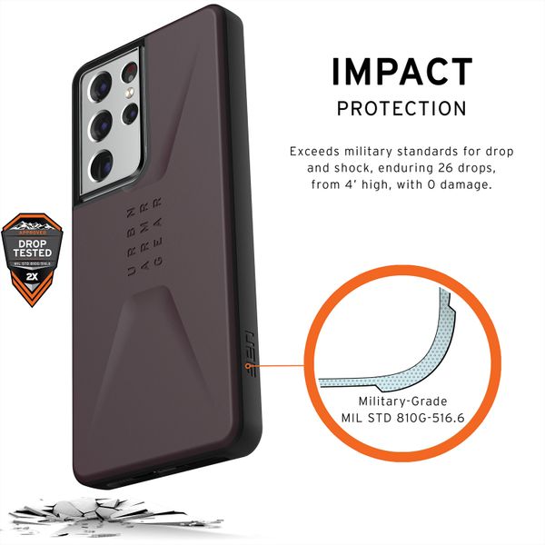 UAG Civilian Backcover Samsung Galaxy S21 Ultra - Eggplant