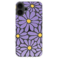 imoshion  Design hoesje iPhone 16 - Tropical Violet Flowers Connect