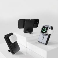 imoshion 4-in-1 MagSafe Powerbank with Stand 10,000 mAh - Power Delivery - iPhone / AirPods / Apple Watch - Black