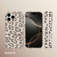 Selencia Sabi Back Cover Panther Print with MagSafe Apple iPhone 16 Pro Max - Soft Ivory