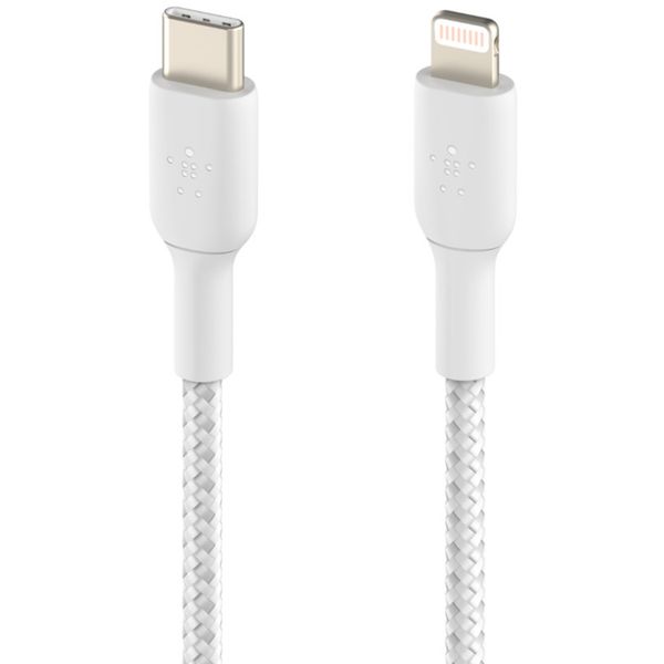 Belkin Boost↑Charge™ Braided Lightning naar USB-C kabel - 2 meter - Wit