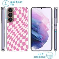 imoshion Design hoesje Samsung Galaxy S22 - Retro Pink Check