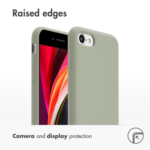 Accezz Liquid Silicone Back Cover Apple iPhone SE (2022 / 2020) / 8 / 7 - Cooper Green