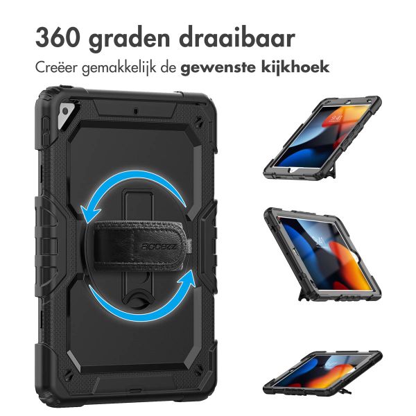 Accezz Rugged Backcover met schouderstrap Apple iPad Air 3 (2019) / Pro 10.5 (2017) - Zwart