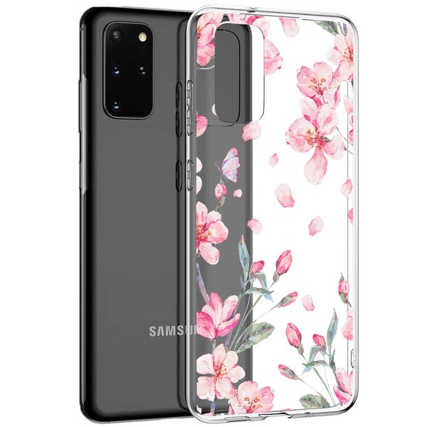 imoshion Design hoesje Samsung Galaxy S20 Plus - Bloem - Roze