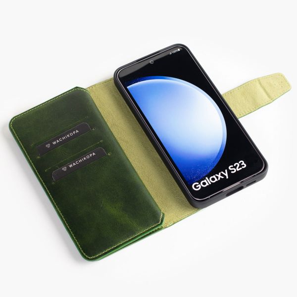 Wachikopa Multi Wallet Bookcase Samsung Galaxy S23 - Forest Green