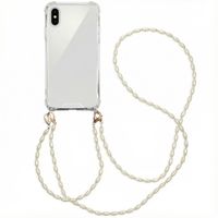 imoshion Backcover met koord + armband - Parels Apple iPhone X / Xs - Transparant