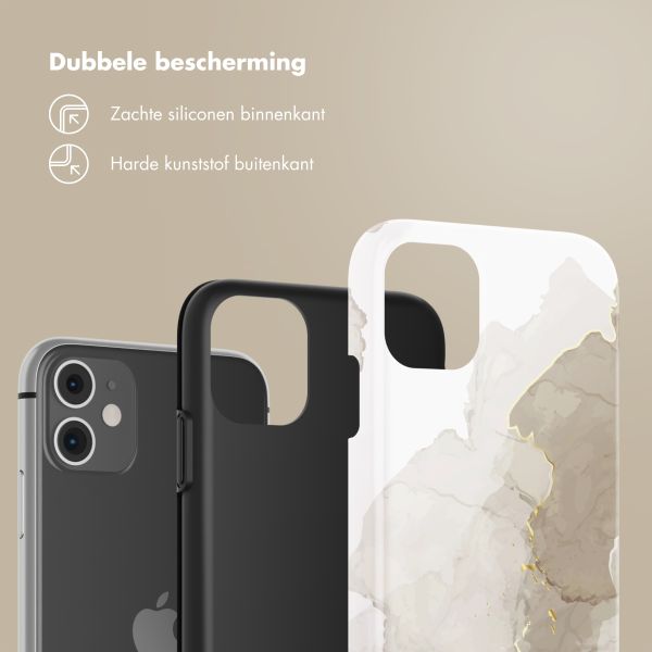 Selencia Vivid Backcover Apple iPhone 11 - Marble Light Brown