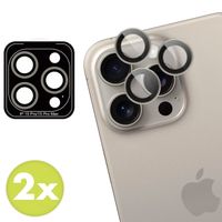 imoshion 2 Pack Camera lens protector Apple iPhone 15 Pro / 15 Pro Max - Natural Titanium