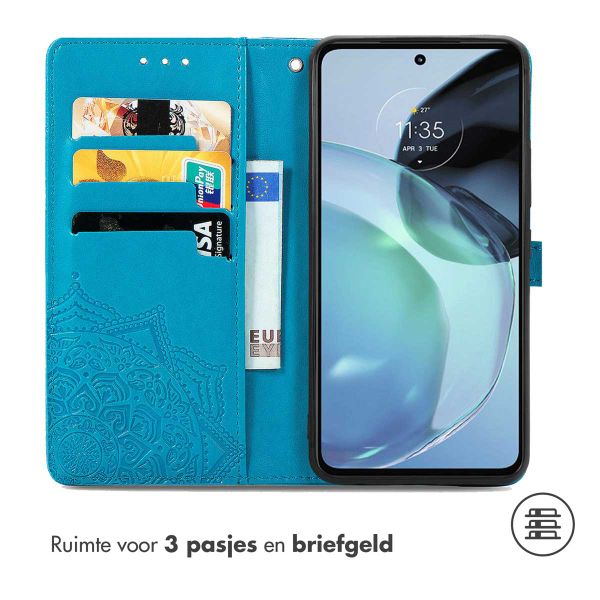 imoshion Mandala Bookcase Motorola Moto G72 - Turquoise