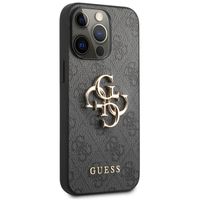 Guess 4G Metal Logo Backcover Apple iPhone 13 Pro Max - Grijs