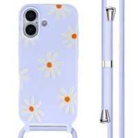 imoshion Siliconen design hoesje met koord Apple iPhone 17 - Lila Flower Distance