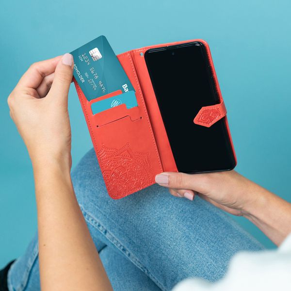 imoshion Mandala Bookcase Samsung Galaxy A72 - Rood