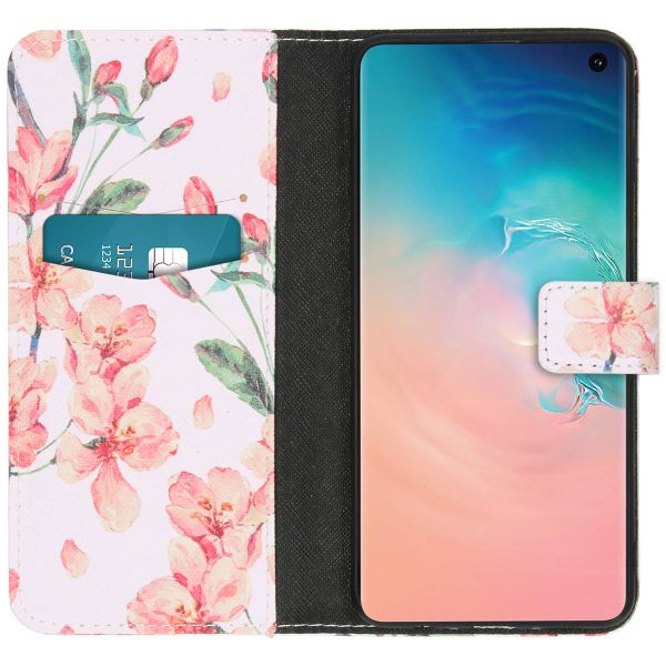 imoshion Design Softcase Bookcase Samsung Galaxy S10 - Bloem - Roze