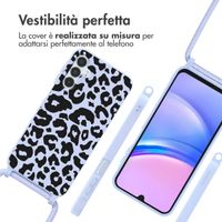 imoshion Siliconen design hoesje met koord Samsung Galaxy A15 (5G/4G) - Animal Lila