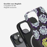 Selencia Vivid Backcover met MagSafe Apple iPhone 14 - Wavy Smiley Green