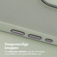 Accezz MagSafe Leather Backcover Apple iPhone 15 - Light Grey