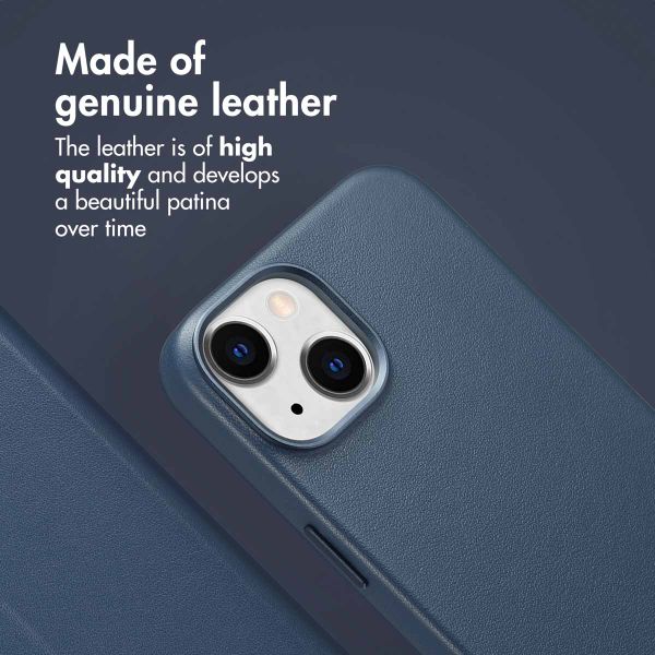 Accezz 2-in-1 Leather Bookcase with MagSafe Apple iPhone 14 - Nightfall Blue