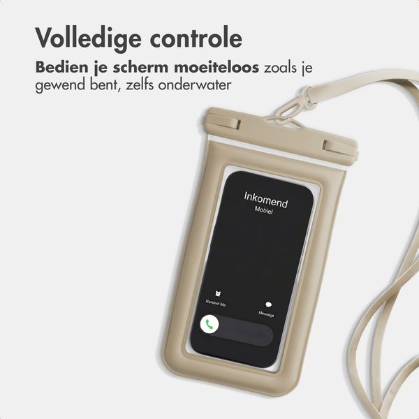 imoshion Floating Waterproof Pouch - Universeel waterdicht telefoonhoesje - Beige