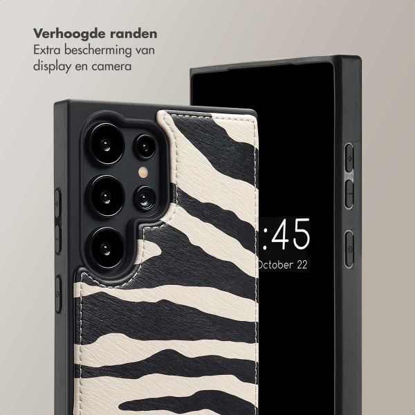 Selencia Nova Telefoonhoes met Koord en Pashouder Samsung Galaxy S24 Ultra - Zazzy Zebra