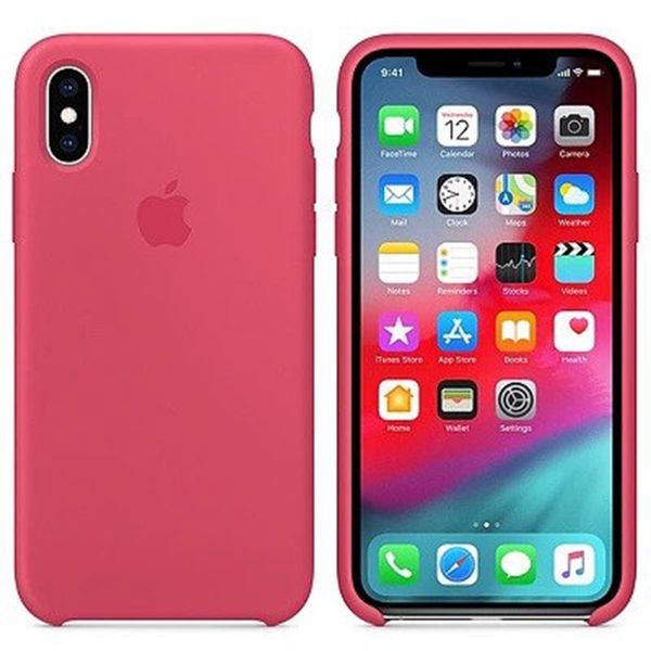 Apple Silicone Backcover iPhone Xs / X - Hibiscus