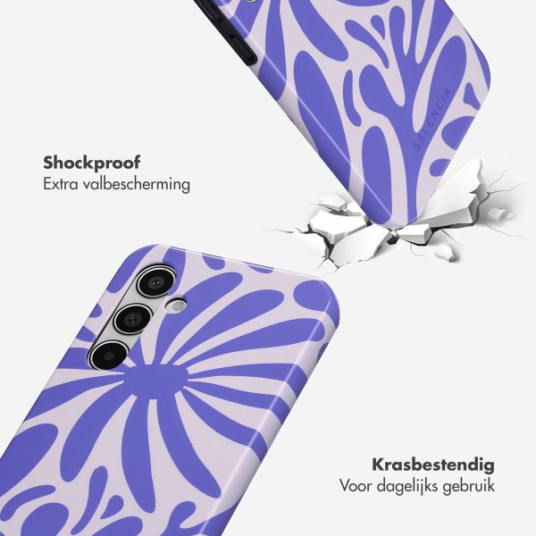 Selencia Vivid Tough Backcover Samsung Galaxy A55 - Modern Bloom Sapphire Blue