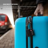 Fixed Tag Lock met Apple Find My Support - TSA reisslot voor de koffer - Zwart