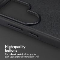 Accezz Leather Back Cover with MagSafe Samsung Galaxy S26 Ultra - Onyx Black