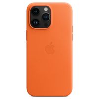 Apple Leather Back Cover with MagSafe Apple iPhone 14 Pro Max - Orange