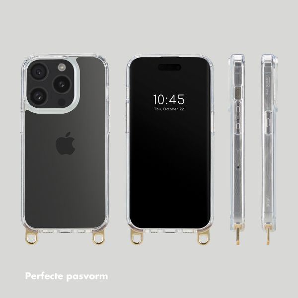 Selencia Backcover met afneembare haakjes Apple iPhone 15 Pro - Transparant
