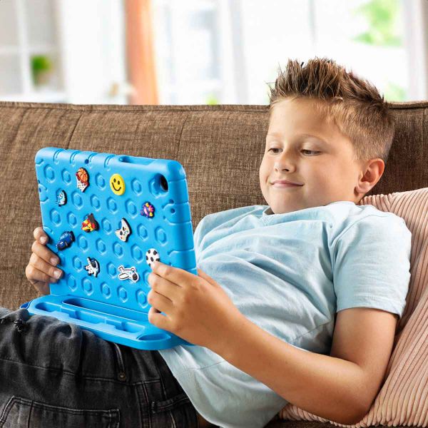 imoshion Kidsproof Tablet Case with Detachable Dolls Apple iPad 9 (2021) 10.2 inch / iPad 8 (2020) 10.2 inch / iPad 7 (2019) 10.2 inch - Blue