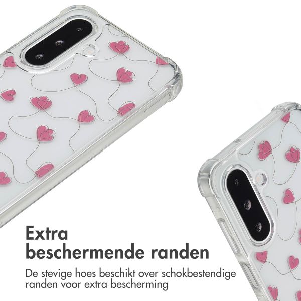 imoshion Design hoesje met koord Samsung Galaxy A26 - Dusty Rose Connected Hearts