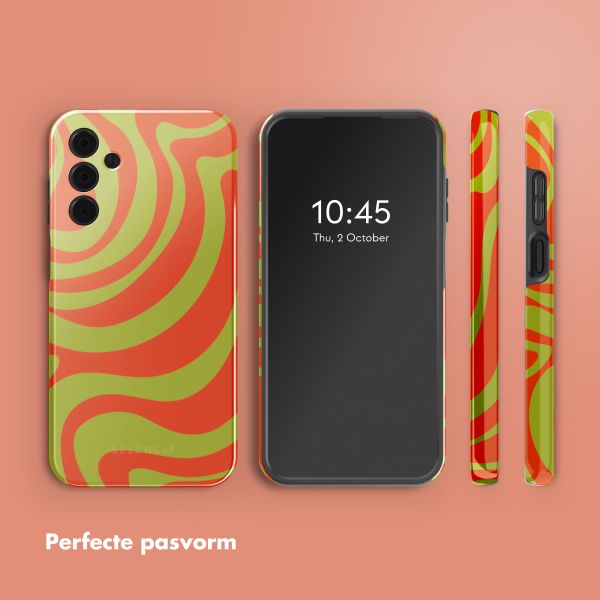 Selencia Vivid Backcover Samsung Galaxy A15 (5G) - Wavy Swirl Orange Fern