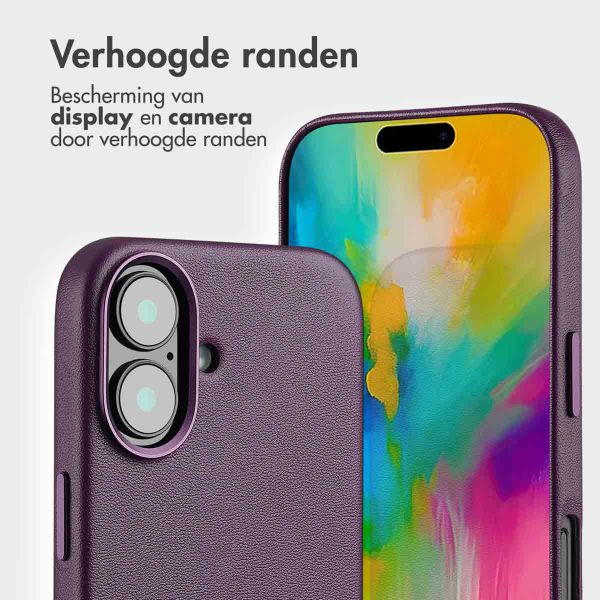 Accezz Leather Bookcase 2-in-1 met MagSafe Apple iPhone 16 - Heath Purple