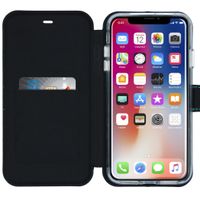 Valenta Impact Wallet Bookcase iPhone Xs Max - Zwart / Blauw